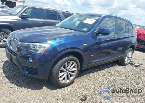 2017 BMW X3 xDrive28I z USA, uszkodzony, nr VIN 5UXWX9C59H0T15911